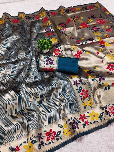 SuperLaxmi Woven Banarasi Silk Blend Saree - Image 3