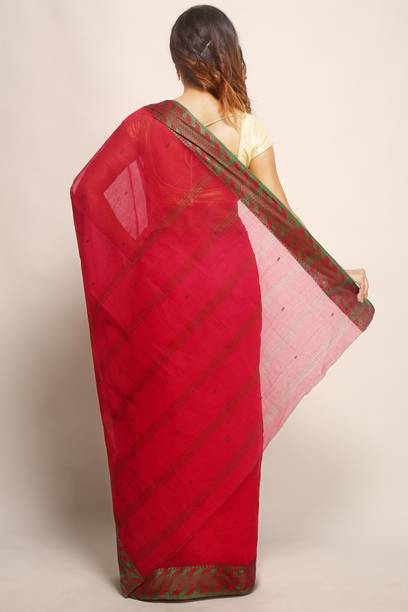 WoodenTant Woven Tant Pure Cotton Saree - Image 2