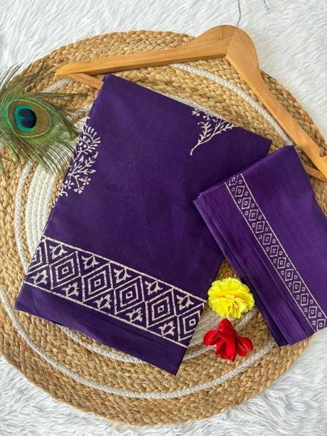 Printed Hand Batik Pure Cotton Saree