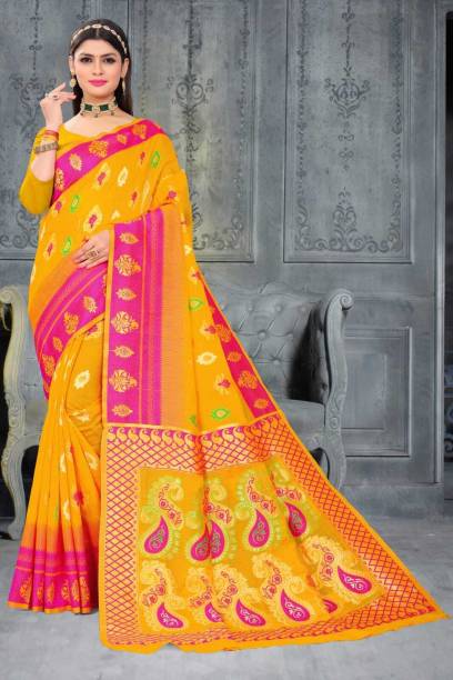 Woven Jamdani Cotton Silk Saree Price in India
