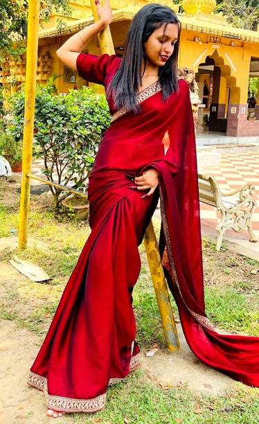 Embroidered, Embellished Bollywood Silk Blend Saree