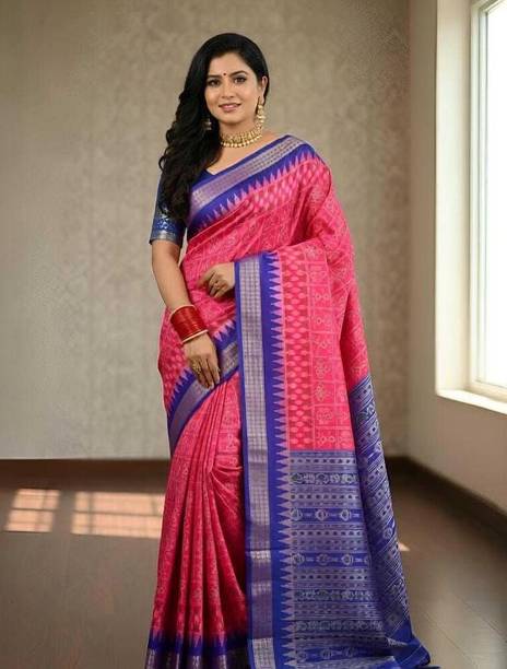 Woven Sambalpuri Silk Blend Saree