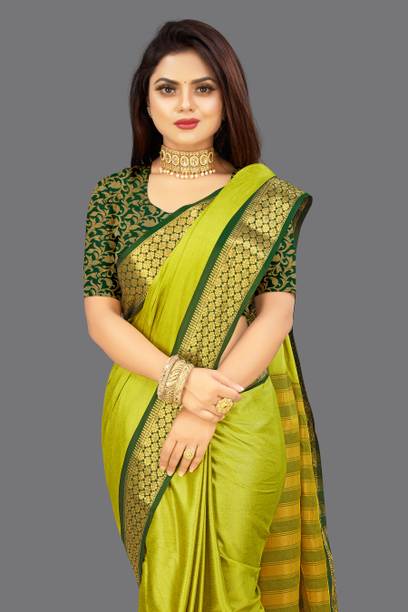 Paisley Kanjivaram Cotton Blend Saree