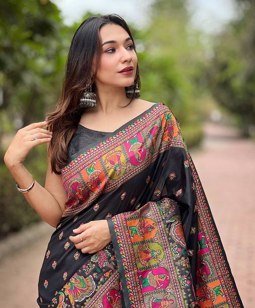 NAITRI CREATION Woven Kanjivaram Cotton Silk Saree