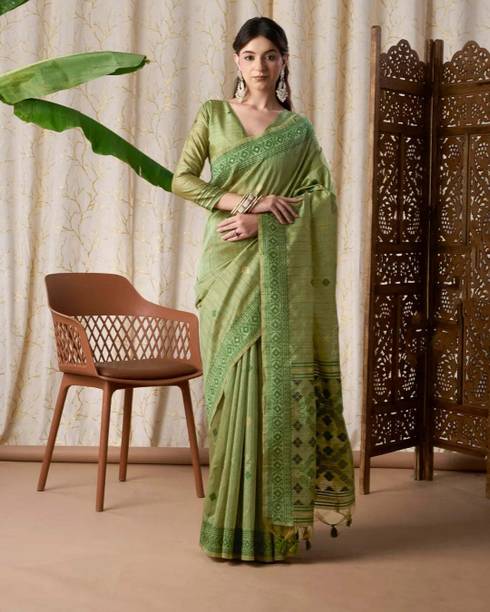 DoraiFashion Self Design Jamdani Cotton Silk Saree
