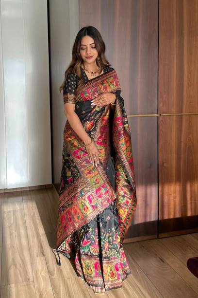 NAITRI CREATION Woven Kanjivaram Cotton Silk Saree
