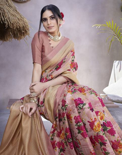YASHIKA Printed Bollywood Art Silk Saree