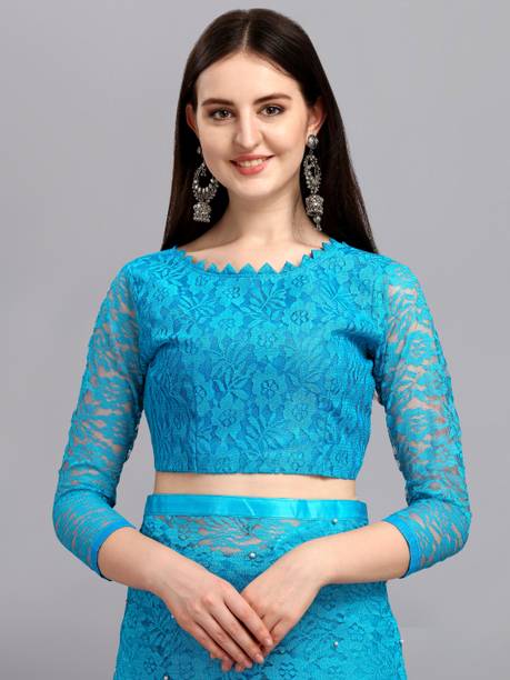 LOROFY Self Design Bollywood Net Saree - Image 3