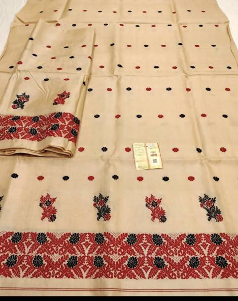 Woven Mekhela Chador Cotton Blend Saree Price in India