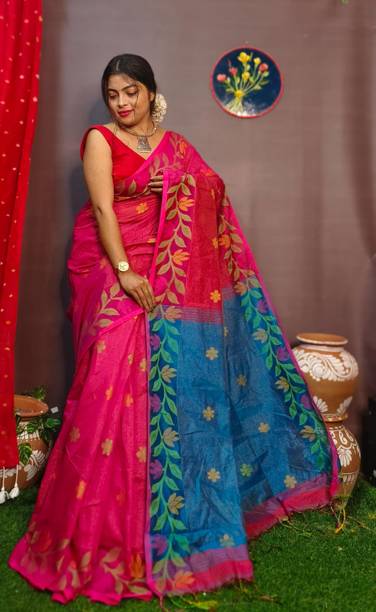 Printed Jamdani Tissue Saree
