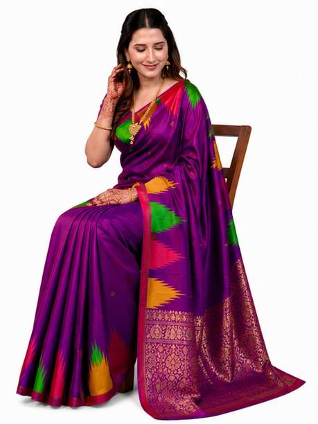 Woven KHASI DHARA MUKHLI Silk Blend Saree