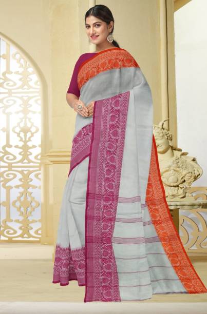 New Chinmayee Exclusive Self Design Handloom Cotton Blend Saree