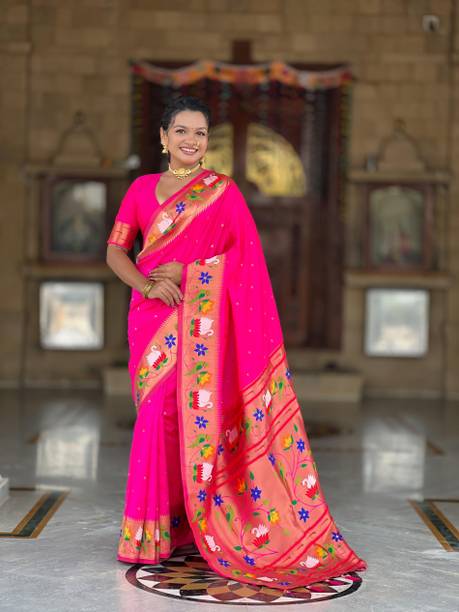 Keswi Fab Woven Paithani Silk Blend Saree