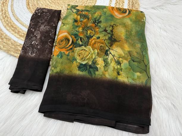 bhavika silk mills Printed Bollywood Georgette Saree
