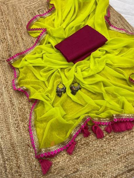 Febo Fashion Embellished Banarasi Georgette Saree
