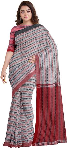Striped Daily Wear Pure Cotton Saree