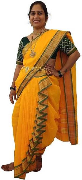 Myak Printed Pre Draped Saree Pure Cotton Saree