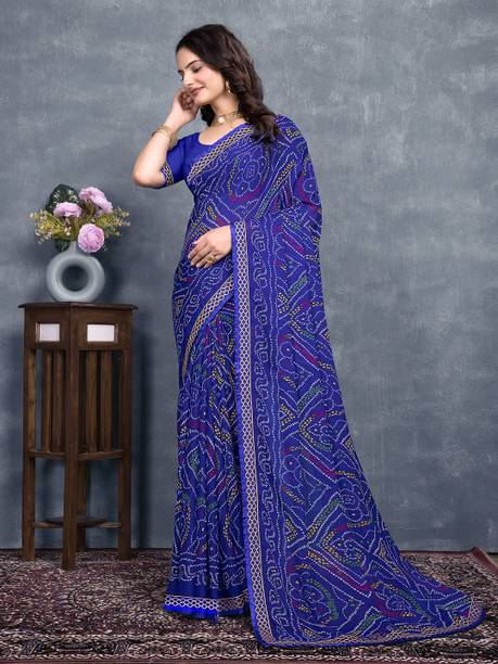 Madeehacraft Enterprises Printed Daily Wear Georgette Saree