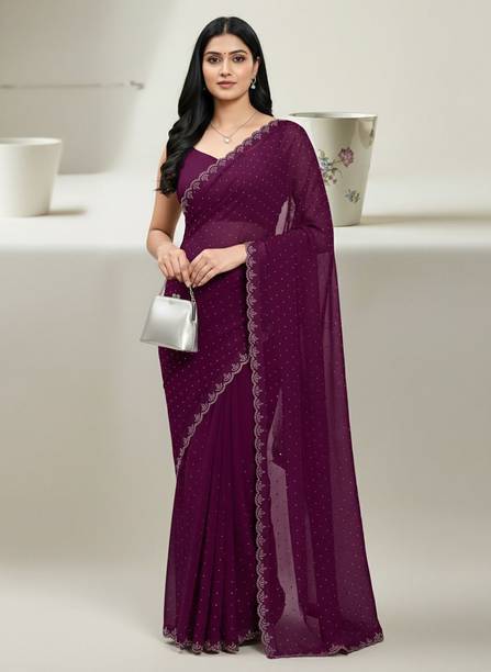 sareee Embellished Daily Wear Georgette Saree