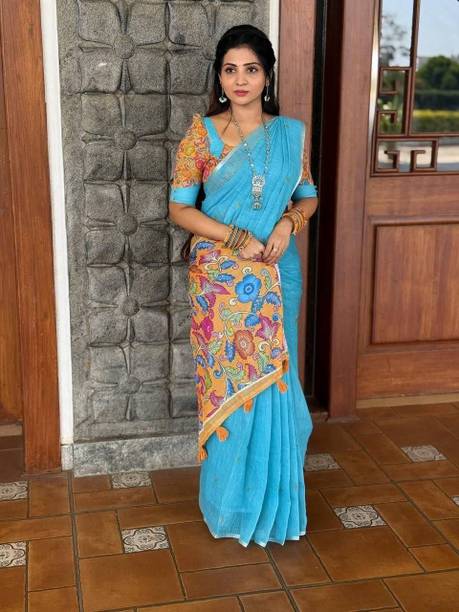 Printed Daily Wear Linen Saree