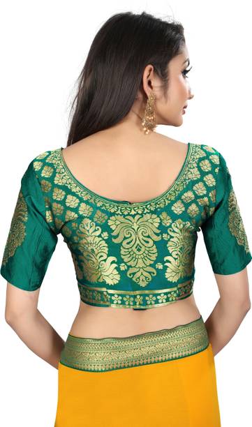 kashvi sarees Embellished, Woven, Solid/Plain Bollywood Chiffon Saree - Image 7