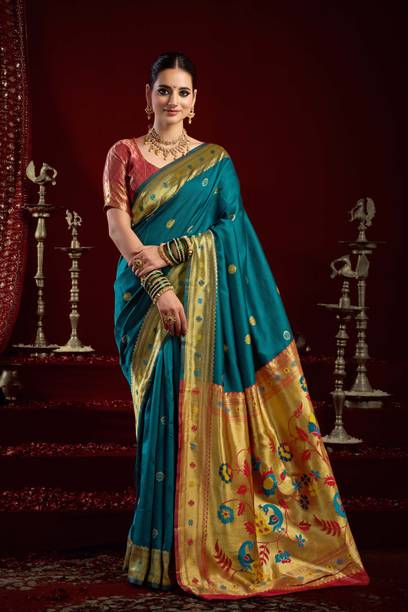 Mahastree Woven Paithani Silk Blend Saree