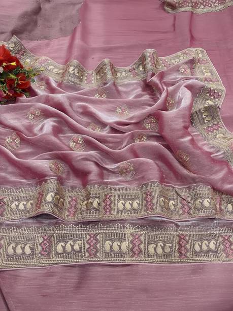 Embroidered Baluchari Organza, Silk Blend Saree