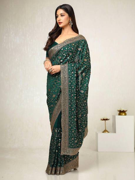 Embroidered Daily Wear Tussar Silk Saree