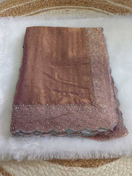 indhu fashion Embellished Bhagalpuri Chiffon Saree