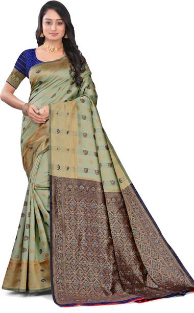 REZAA HOMEZZ Woven Patola Cotton Silk, Jacquard Saree