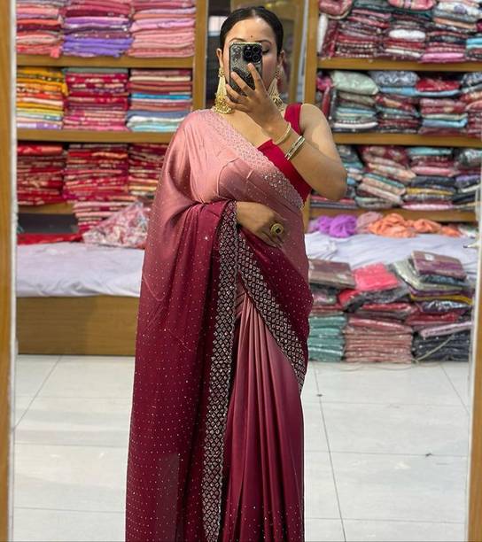 NITYA Self Design Banarasi Chiffon Saree