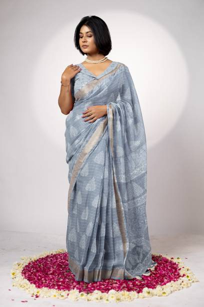 MIRCHI FASHION Printed, Blocked Printed Daily Wear Cotton Blend Saree