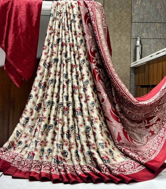 SACCHIYAY Solid/Plain Bollywood Crepe Saree