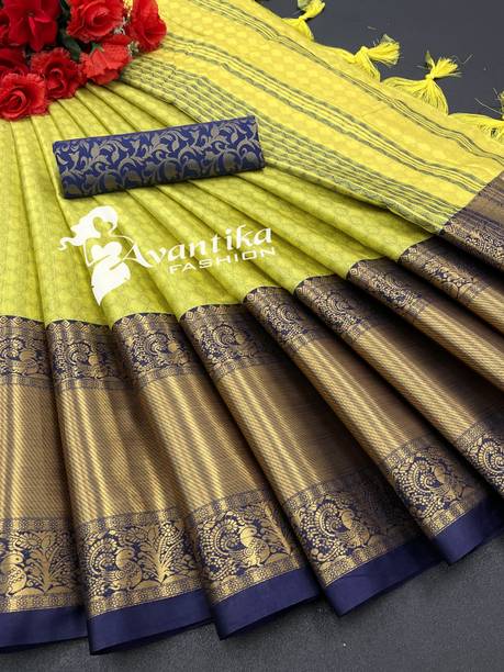 Printed, Temple Border, Woven, Embellished, Solid/Plain Banarasi Art Silk, Cotton Silk Saree