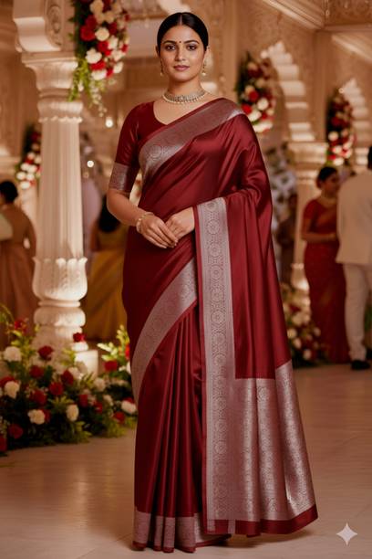 Sabyasachi Woven Banarasi Satin Saree
