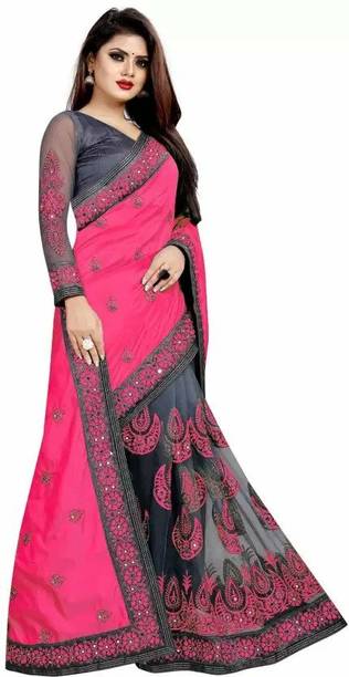 riddhisa fashion Embroidered Bollywood Net Saree - Image 4