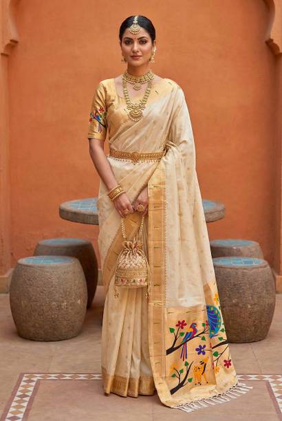 Keswi Fab Woven Paithani Silk Blend Saree