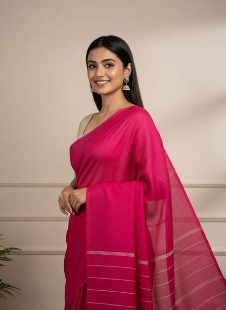 HouseOfCommon Woven Handloom Cotton Blend Saree