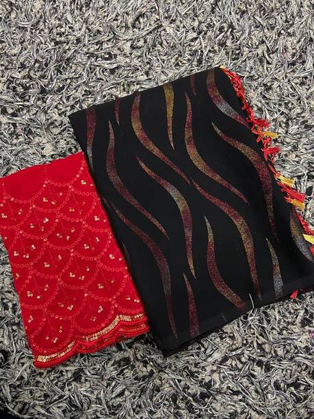 Zenophily Embellished Bollywood Georgette Saree - Image 3