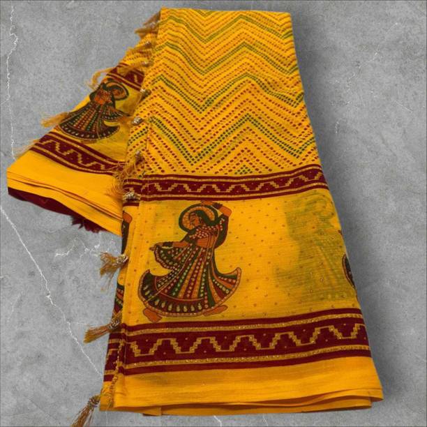 Woven Leheria Georgette Saree