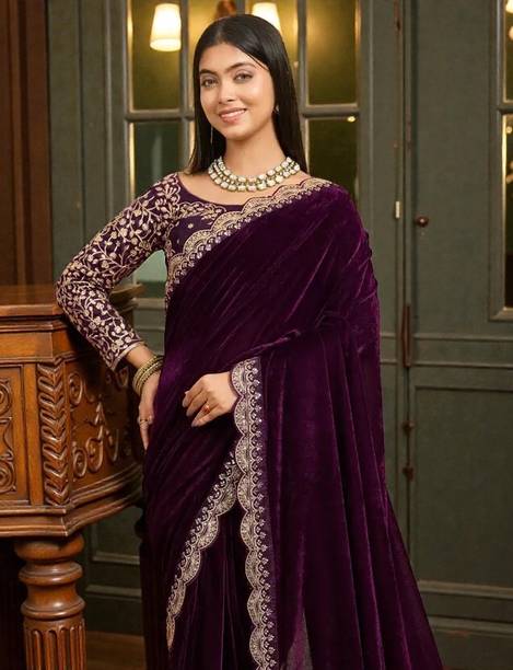 Embroided Silk Saree