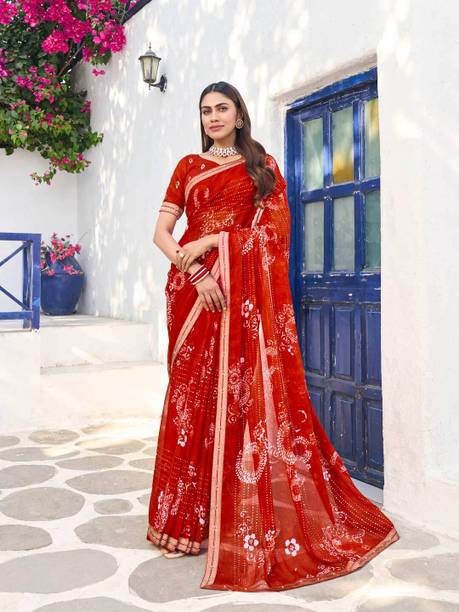 Laxmipati sarees Printed Bollywood Chiffon Saree