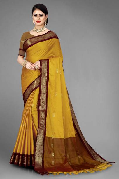 Embroidered Bollywood Cotton Silk Saree
