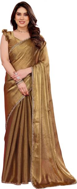 SHRUHAD Self Design, Embellished, Solid/Plain Bollywood Jimmy choo Saree