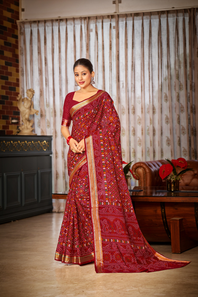 Party Wear Crepe Saree