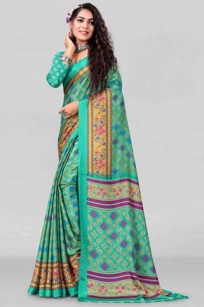 Leelavati Printed Daily Wear Crepe Saree - Image 5