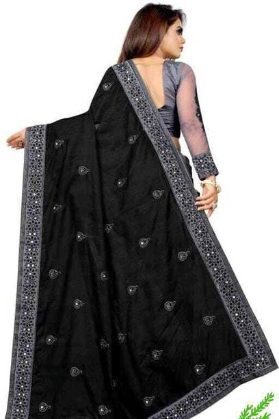 hesika Embroidered Daily Wear Art Silk Saree - Image 2