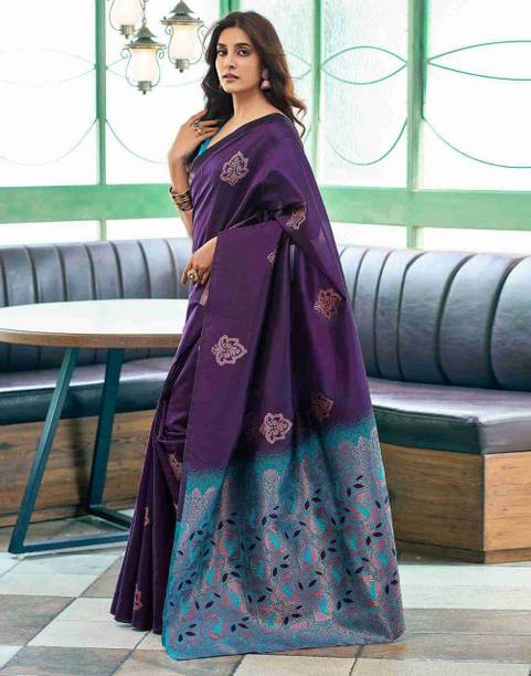 Woven Banarasi Art Silk, Jacquard Saree