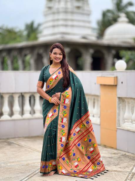 Keswi Fab Woven Paithani Silk Blend Saree