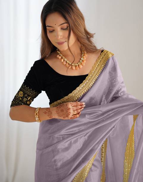 Samah Embellished, Embroidered Bollywood Jimmy choo, Net Saree
